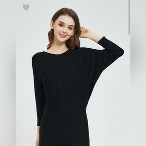 Mia Mod Dolman Knit Top L new